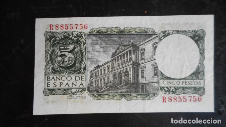 Billetes espa&ntilde;oles: 5 PESETAS 1954 EBC+ - Foto 2