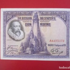 Banconote spagnole: BILLETE DE 100 PESETAS 1928 CERVANTES EBC-. Lote 287076048