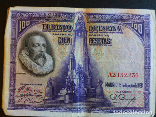 Billetes espa&ntilde;oles: BILLETE 100 PESETAS 1928 - Foto 1