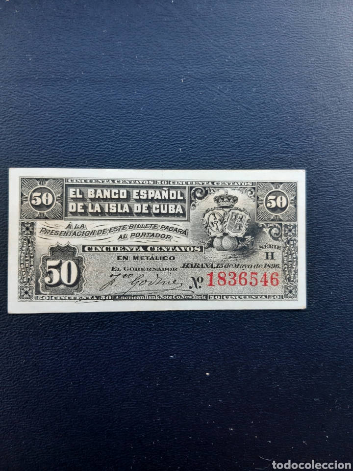 Billetes espa&ntilde;oles: 50 centavos Cuba Espa&ntilde;ola - Foto 1