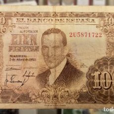 Banconote spagnole: ESPAÑA 100 PESETAS JULIO ROMERO DE TORRES 1953 PICK 145 SERIE 2U. Lote 295441473