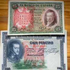 Billetes españoles: LOTE DE 3 BILLETES RESELLO ÁGUILA SAN JUAN REPUBLICA RARO REF 35(. Lote 341129043