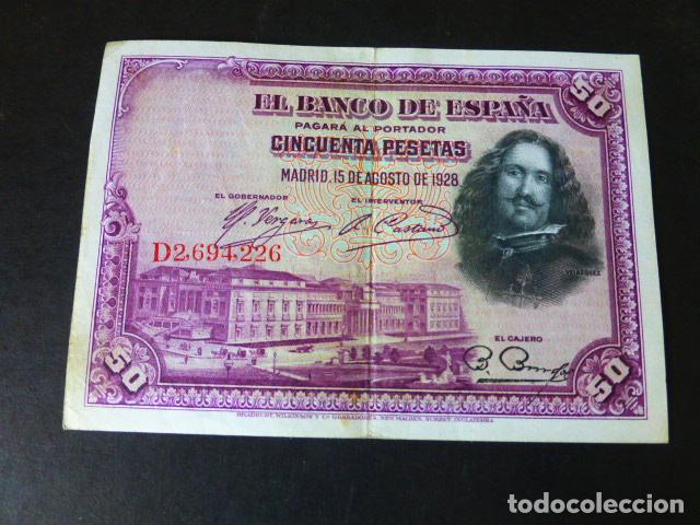 Billetes espa&ntilde;oles: BILLETE 50 PESETAS 1928 - Foto 1
