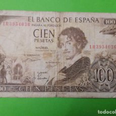 Billetes españoles: BILLETE , 100 PESETAS 1965, 1R3954036, BC-. Lote 301984008