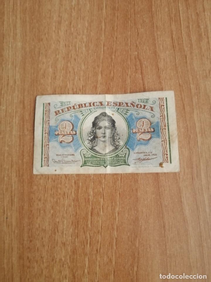 Spanische Banknoten: BILLETE 2 PESETAS REPUBLICA ESPA&Ntilde;OLA 1938