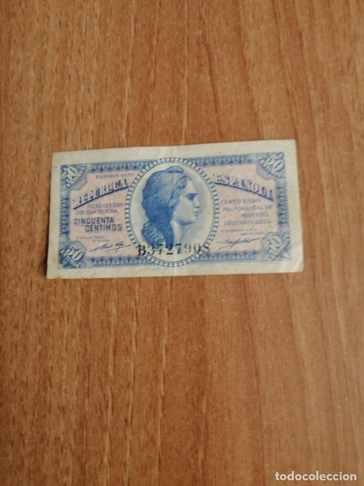 Spanish Banknotes: BILLETE 50 CENTIMOS REPUBLICA ESPA&Ntilde;OLA 1937