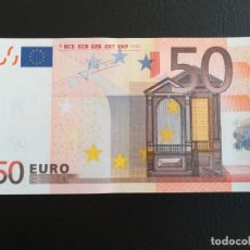 Billetes españoles: BILLETE 50 EURO ESPAÑA 2002 LETRA V FIRMA TRICHET S/C, PLANCHA. Lote 300394843