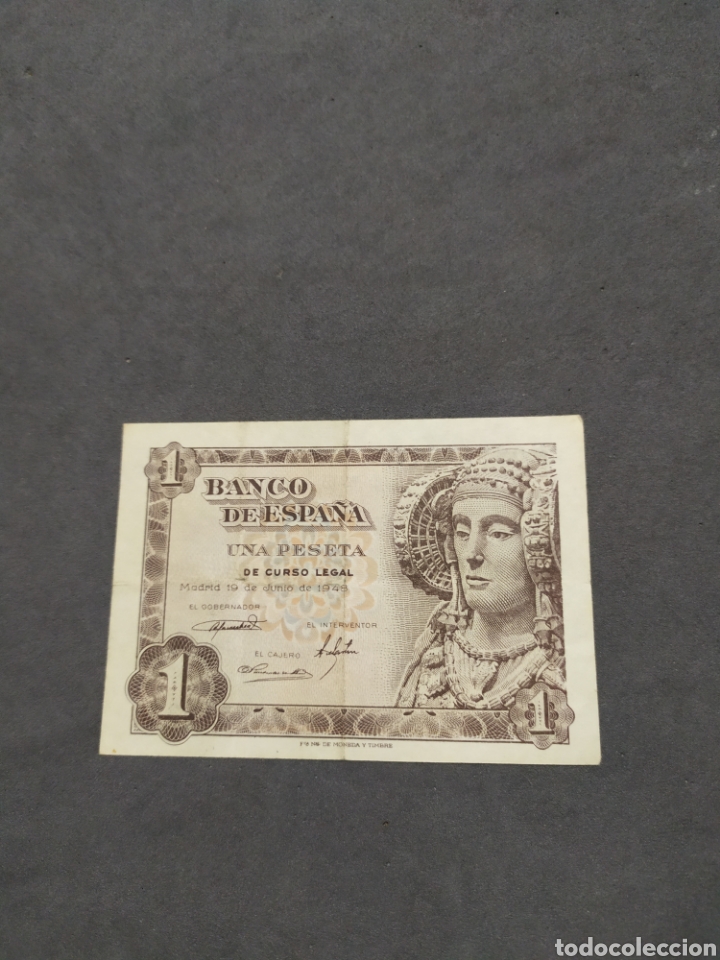 Billetes españoles: Billete de 1 peseta de 1948 - Foto 1 - 304526373