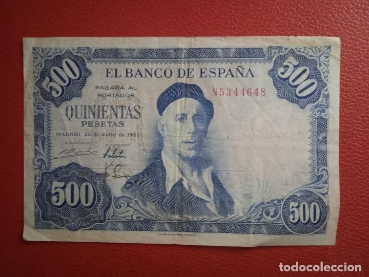 Billetes espa&ntilde;oles: BILLETE 500 PTAS IGNACIO ZULOAGA 1954. - Foto 1