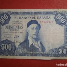 Billetes españoles: BILLETE 500 PTAS IGNACIO ZULOAGA 1954.