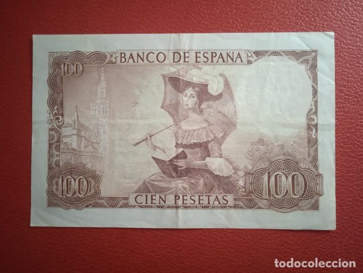 Billetes espa&ntilde;oles: BILLETE 100 PTAS ADOLFO B&Eacute;CQUER 1965. - Foto 2