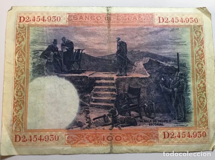 Billetes espa&ntilde;oles: BILLETE 100 pesetas. A&Ntilde;O 1925. - Foto 2