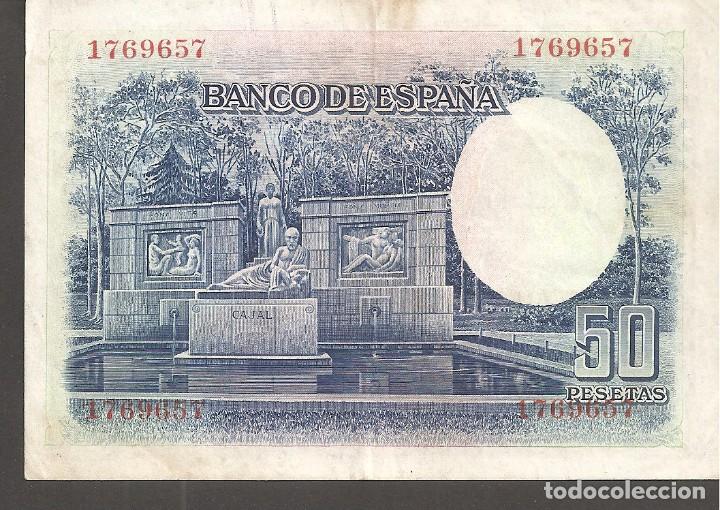Billetes espa&ntilde;oles: ESPA&Ntilde;A 50 PESETAS 1935 - Foto 2