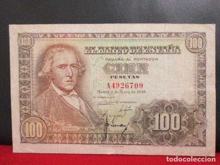 Billetes espa&ntilde;oles: 100 PESETAS 2 DE MAYO 1948 EBC - Foto 1