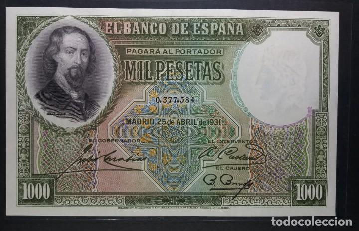 1000 PESETAS 1931 ZORRILLA SC- NO HA CIRCULADO (Numismática - Notafilia - Billetes Españoles)