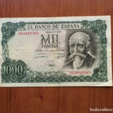 Banconote spagnole: UN BILLETE DE 1000PTS (17-SEPTIEMBRE-1971) ECHEGARAY. Lote 312386478
