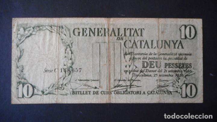 Billetes espa&ntilde;oles: 10 PTAS GENERALITAT DE CATALUNYA / MBC- - Foto 1