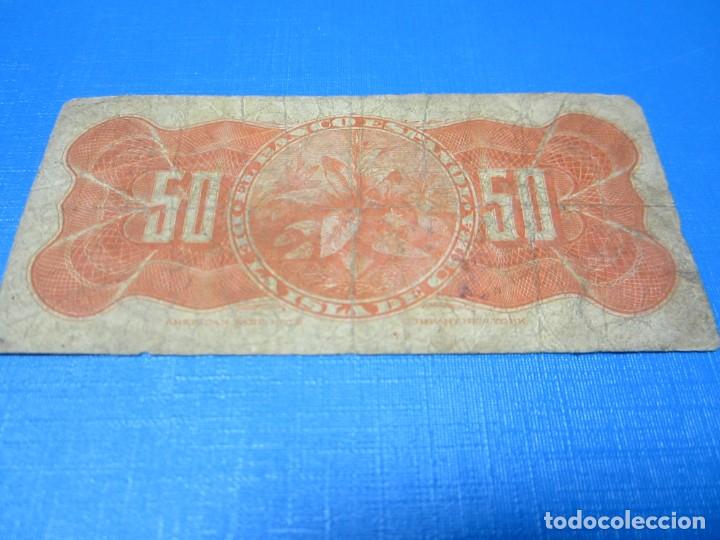 Billetes espa&ntilde;oles: 50 centavos de Cuba de 1896 - Foto 2