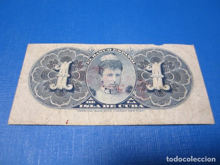 Billetes espa&ntilde;oles: 1 peso de Cuba de 1896 - Foto 2