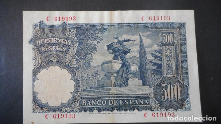 Billetes espa&ntilde;oles: 500 PESETAS 1951 MBC+/ A - Foto 2
