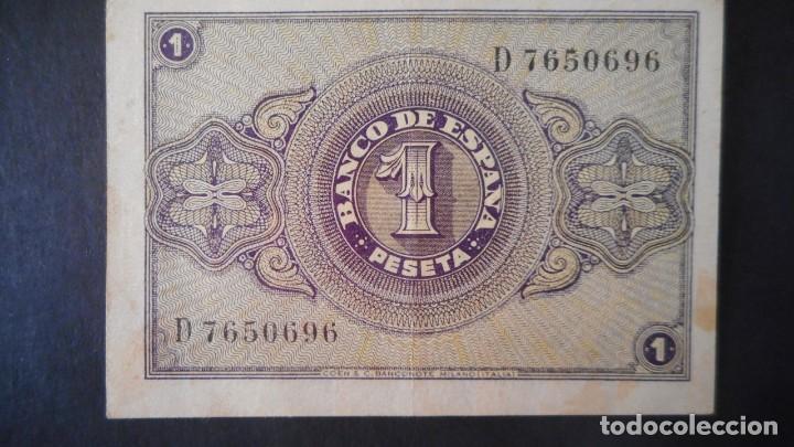 Billetes espa&ntilde;oles: 1 PTA ABRIL 1938 / EBC - Foto 2
