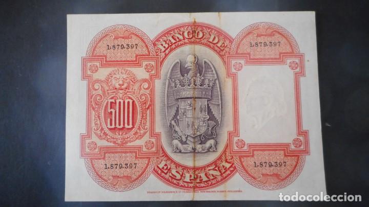 Billetes espa&ntilde;oles: 500 PTAS JULIO 1927 /MBC+ - Foto 2