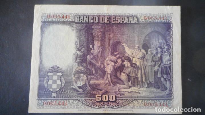 Billetes espa&ntilde;oles: 500 PTAS AGOSTO 1928 / MBC+ - Foto 2
