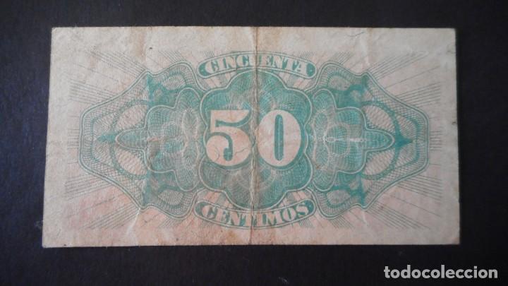 Billetes espa&ntilde;oles: 50 CTMOS REPUBLICA 1937 / MBC - Foto 2