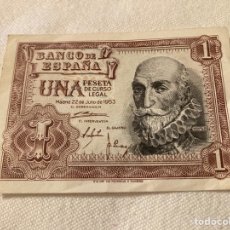 Billetes españoles: BILLETE (PLANCHA) 1 PESETA DE 1953