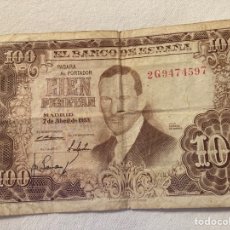 Billetes españoles: BILLETE DE 100 PTS 1953