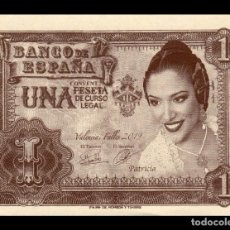 Banconote spagnole: ESPAÑA VALENCIA FACSÍMIL 1 CONVENT PESETA FALLERA MAYOR PATRICIA 2019. Lote 359956925