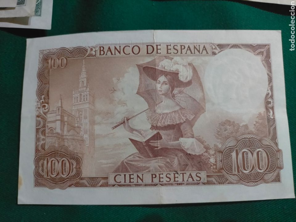 Billetes espa&ntilde;oles: BILLETE 100 PESETAS BECQUER 1965 - Foto 2