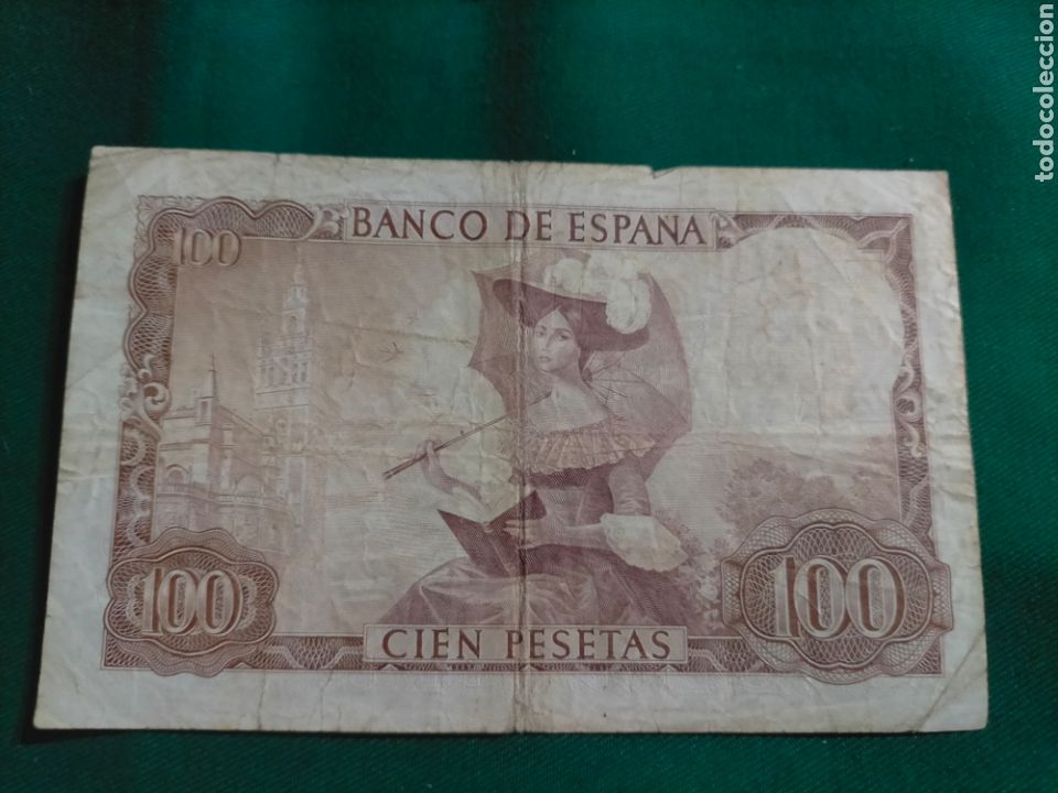 Billetes espa&ntilde;oles: BILLETE 100 PESETAS BECQUER 1965 - Foto 2