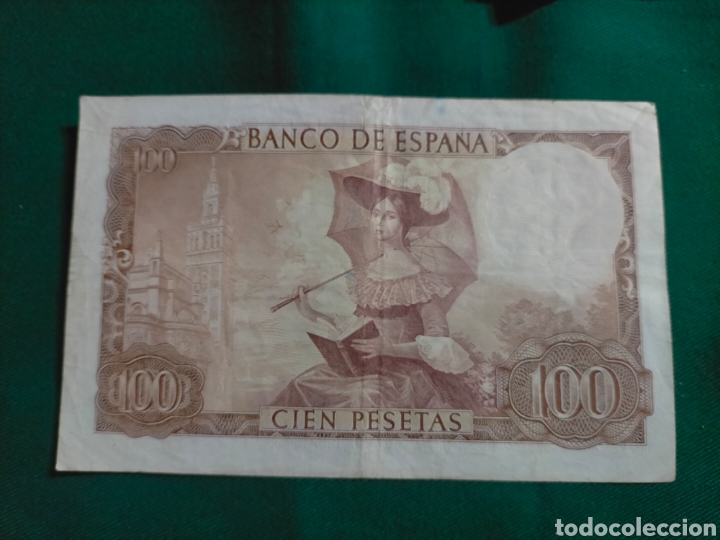 Billetes espa&ntilde;oles: BILLETE 100 PESETAS BECQUER 1965 - Foto 2