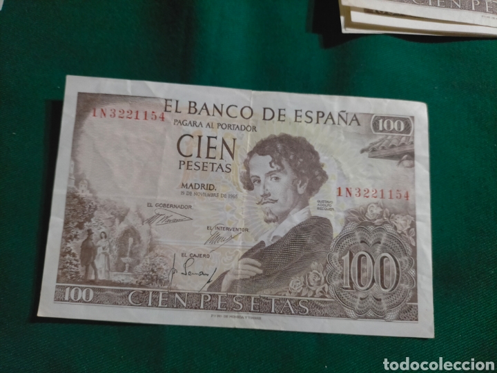 Billetes espa&ntilde;oles: BILLETE 100 PESETAS BECQUER 1965 - Foto 1