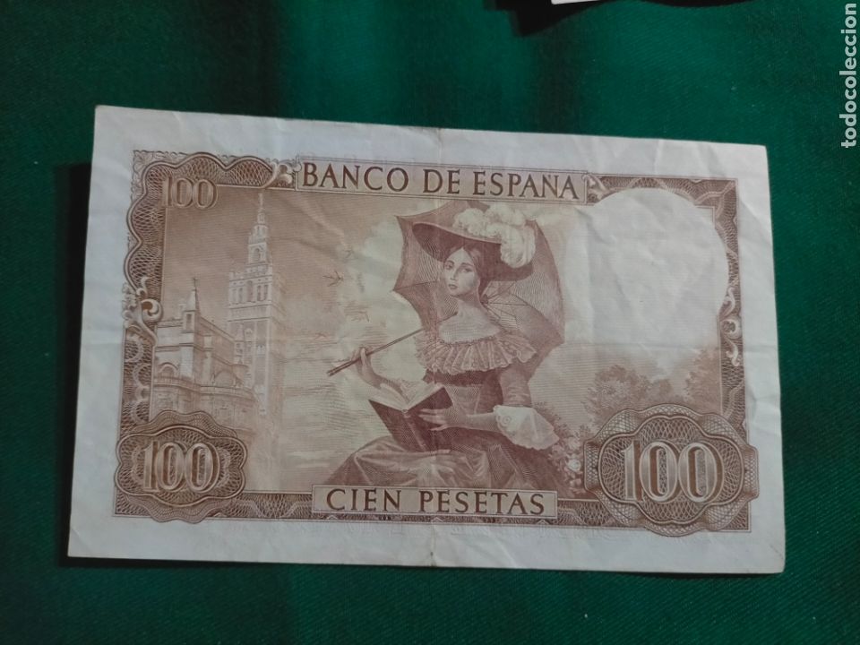 Billetes espa&ntilde;oles: BILLETE 100 PESETAS BECQUER 1965 - Foto 2