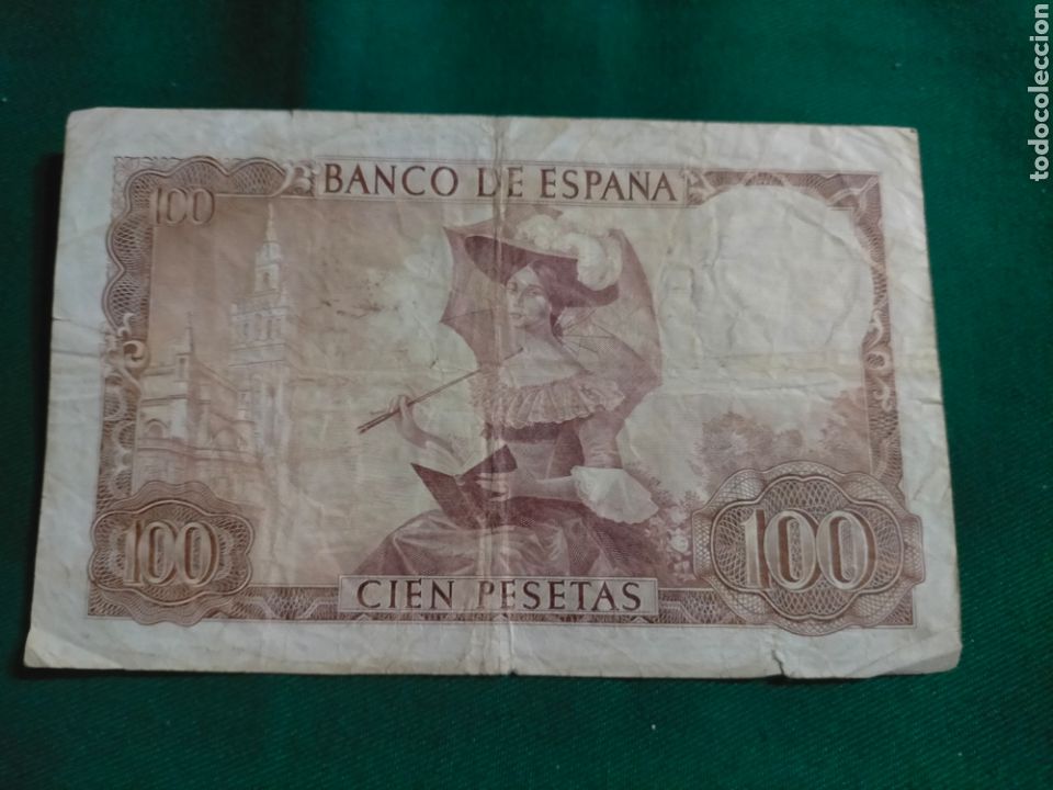Billetes espa&ntilde;oles: BILLETE 100 PESETAS BECQUER 1965 - Foto 2
