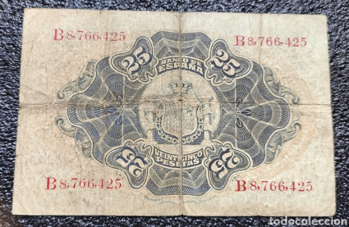 Billetes espa&ntilde;oles: 25 ptas de 1906 - Foto 2