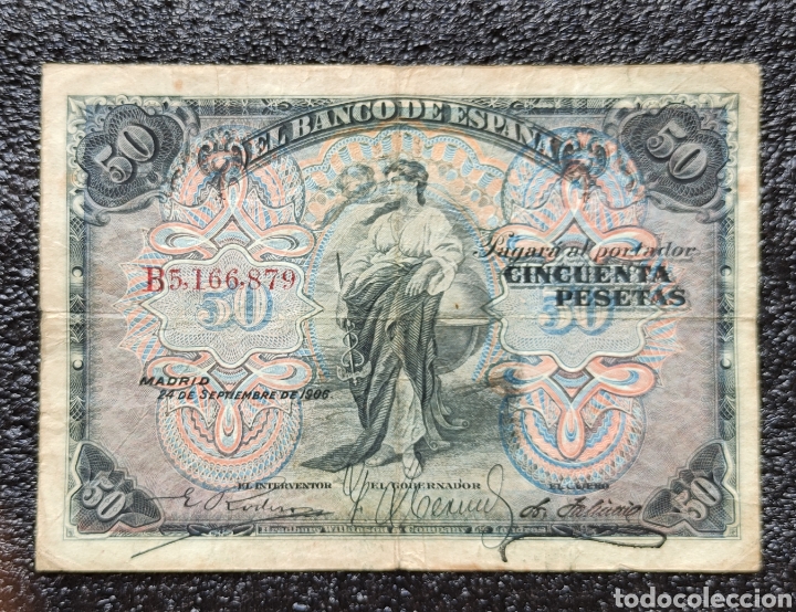 Billetes espa&ntilde;oles: Billete de 50 ptas 1906 - Foto 1