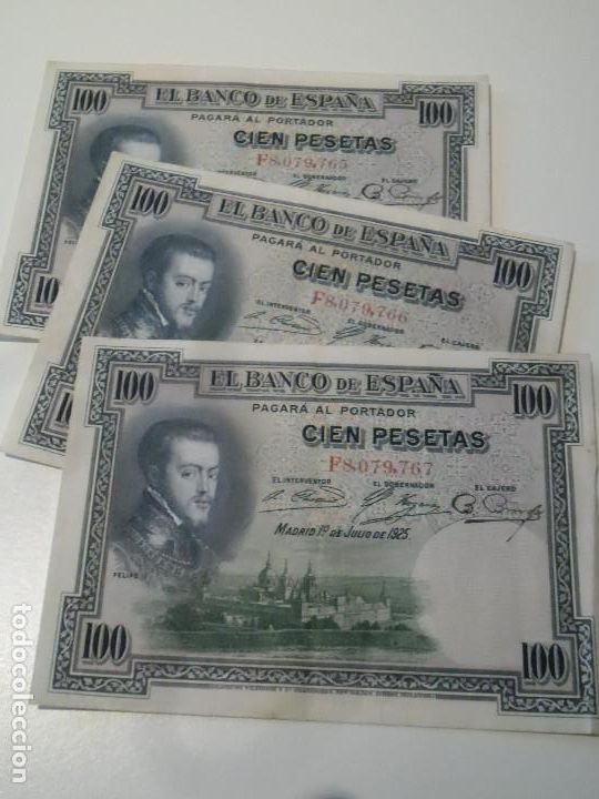 Billetes espa&ntilde;oles: BILLETES. 100.-- PTAS. 1925 - Foto 1