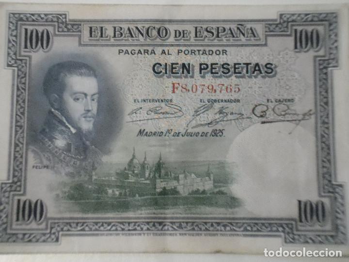 Billetes espa&ntilde;oles: BILLETES. 100.-- PTAS. 1925 - Foto 4