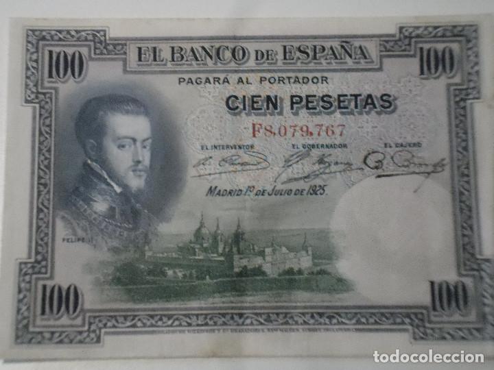 Billetes espa&ntilde;oles: BILLETES. 100.-- PTAS. 1925 - Foto 3