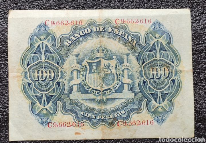 Billetes espa&ntilde;oles: Billete de 100 ptas de 1906 - Foto 2