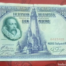 Billetes españoles: 100 PESETAS DE 1928. SIN SERIE. USADO.. Lote 323443788