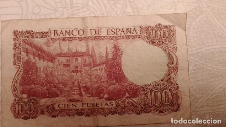 Billetes espa&ntilde;oles: Billete de Cien pesetas Manuel de Falla. - Foto 2