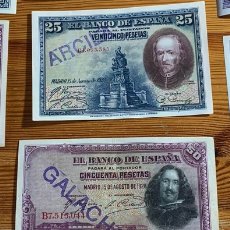 Billetes españoles: MARRUECOS 3 BILLETES PESETAS ARCILA GALACHO AXDIER RESELLO NORTE DE AFRICA. Lote 339861203