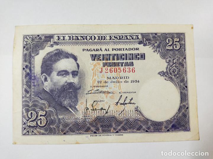 Billetes espa&ntilde;oles: BILLETE DE 25 VEINTICINCO PESETAS SERIE J. ISAAC ALBENIZ