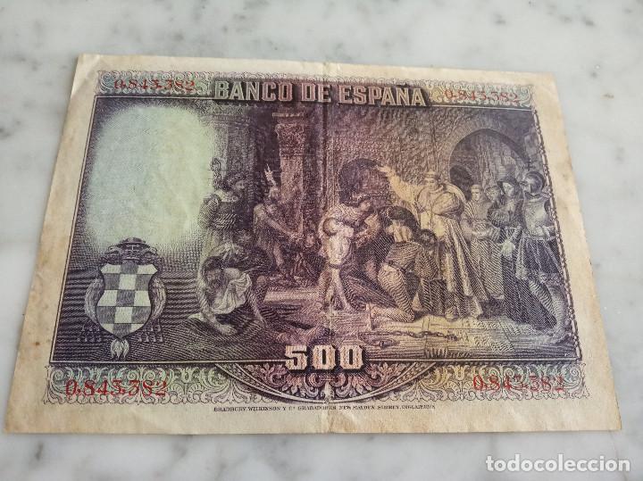 Billetes espa&ntilde;oles: quinientas pesetas 1928 - Foto 2