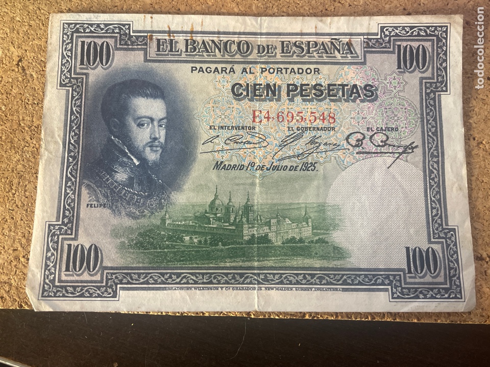 Billetes espa&ntilde;oles: Billete de 100 pesetas Madrid 1 de julio de 1925