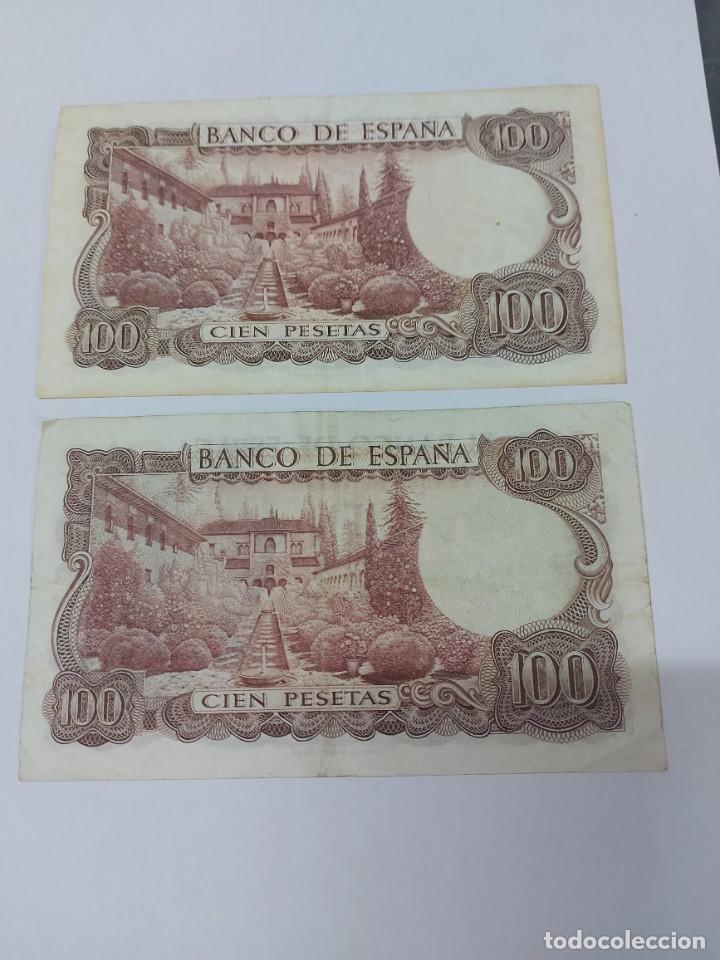 Billetes espa&ntilde;oles: 2 billete 100 pts a&ntilde;o 1970 - Foto 2
